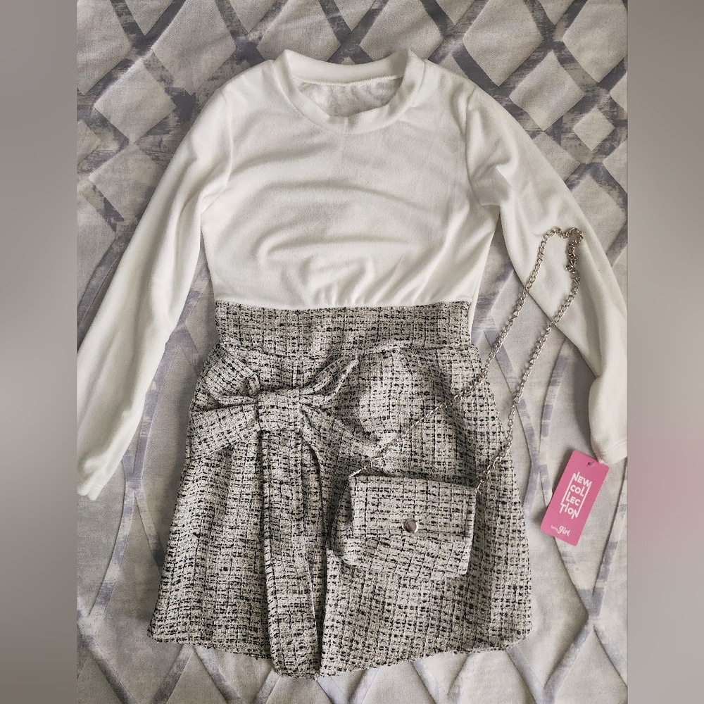 Girl's Designer Dress with Purse, Sz 10, Made in Italy, New with tag